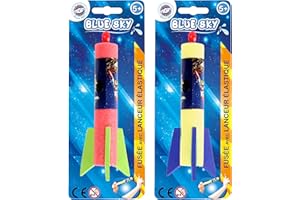 BLUE SKY - Fusée à Lancer - Jeu de Plein Air - 041818 - Couleur Aléatoire - Mousse - 16 cm x 5 cm - Jouet Enfant - Jeu de Plein Air - À Partir de 3 Ans