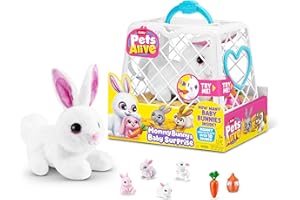 Pets Alive Mama Bunny Surprise de ZURU, Robot Lapin en Peluche, Série 1