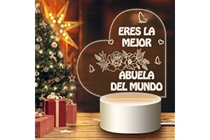 HooJtny Regalo Abuela Cumpleaños, Regalo Original Día de la Madre, Luz Nocturna LED con Frases, Regalos de Abuela para Mujer, Acción de Gracias, Navidad