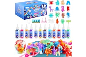 THH Aqua Fairy Water Gel Kit, Magic Water Elf Toy Kit, Toys Gifts for 3-12 Year Old Boys Girls Kids, Craft Kit with 12 Colors Magic Gel and 15 Shape Molds, Party Favors, Arts & Crafts DIY STEM Toy