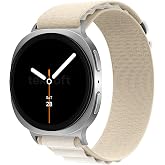 Teknoft Samsung Galaxy Watch 9/8 (40mm/44mm) ve Watch 8 Classic (46mm) ile Uyumlu Metal Bağlantılı, Hafif ve Yumuşak Kumaş Al
