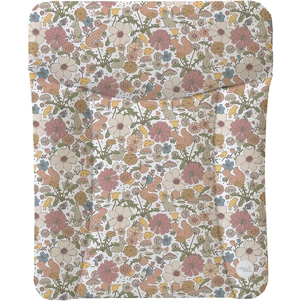 Baby Wickelunterlage - Weiche & Atmungsaktive Wickelauflage Mit Blumen-Muster Für Neugeborene