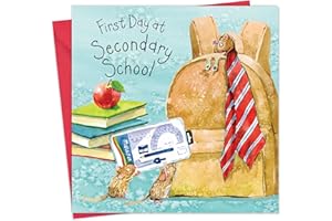 Twizler First Day at Secondary School Card – First Day At Big School Card – Good Luck Card – New School Card – Back to School Card – First Day At School Gifts