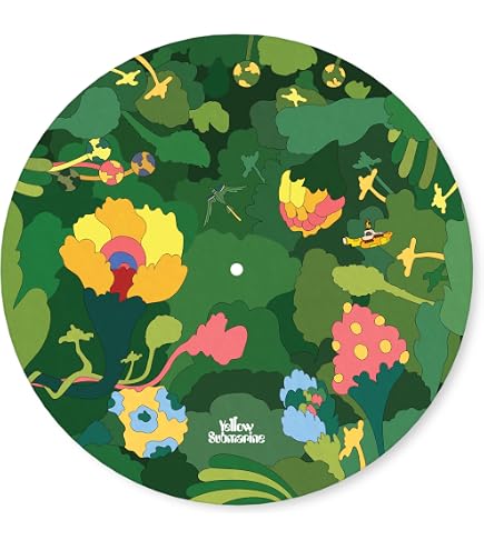 Tapis De Protection Pour Disque Vinyle D'Addario - Motif Beatles Yellow Submarine 'Sea Of Green' - Idéal Cadeau Fan