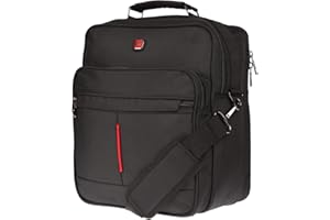 Christian Wippermann Flugbegleiter Tasche Umhängetasche Arbeitstasche Herrentasche im Hochformat Schwarz
