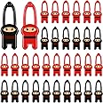 KASTWAVE Stretchy Flying Ninjas Stretchable Funny Finger Ninja Slingshot Toys Elastic Stretchy Flying Slingshot Ninja Toys Red and Black Ninja Party Favors for Ninja Kids Birthday Favor Supplies 48Pcs