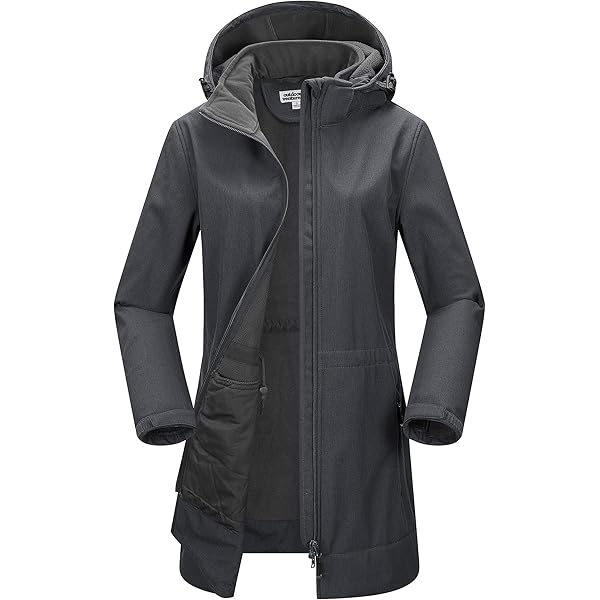 Winterjacke Damen Softshell - Atmungsaktiver Wintermantel Mit Kapuze Für Outdoor