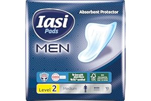 IASI Men Medium Level 2, Einlagen für leichten männlichen Harnverlust, 10 Stück