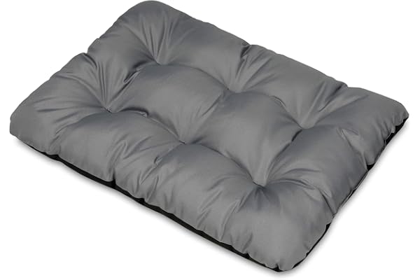 SuperKissen24. Coussin pour Chien, Matelas pour Chiens de Petite, Moyenne et Grande Taille, imperméable, Lavable, Taille M, Gris