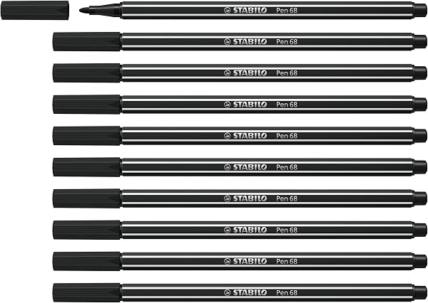 STABILO - Premium-Filzstift - Pen 68-10er Pack - schwarz - 1