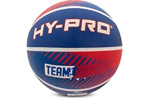 Hy-Pro Basketball Size & - Team Series, Basketball Ball with Durable Rubber Compound, High Bounce, Pimpled Grip for Enhanced Control - Recreational Basketball for Home and court Play