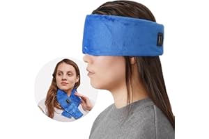 ARRIS Maschera per gli occhi riscaldata, cuscinetto caldo per il trattamento della blefarite e della secchezza oculare (Blu)