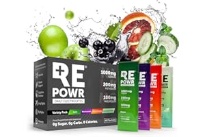 REPOWR - Électrolytes fabriqués avec du sel du désert Oryx | Sans sucre, sans glucides, sans calories. | Hydratation propre pour une alimentation saine, le jeûne et l'exercice | Ingrédients naturels |