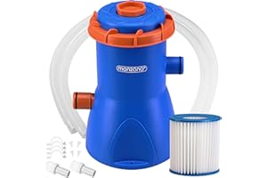 Monzana® Filterpumpe MZP40 3400L/h 40 W Leistung Pool Filter Kartusche Schlauch Kartuschenfilteranlage Poolpumpe Pumpe