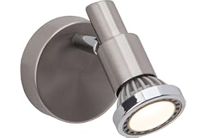 Brilliant Ryan reflektor ścienny, GU10 LED, 1x 3 W, 230 lm, 3000 K, metal, żelazo/chrom/biały G57410/77