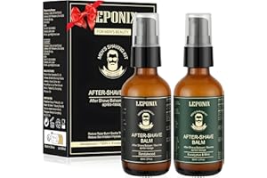LEPONIX Aftershave Balm, Post Shave Balm - Instant Hydration & Razor Bump Relief After Shaving - Aftershave Lotion for Cooling and Soothing - Fresh Eucalyptus + Classic Sandalwood - Mens Gfit Set - 2x60ml