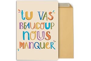 CONTRAXT Carte d’adieu grand format 42x30 cm ouverte. Cadeau original de départ pour collègues, professeurs ou amis – Carte de départ (Adieu)