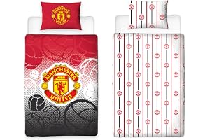 Manchester United FC Character World officiellt påslakanset för enkelsängar, vapendesign