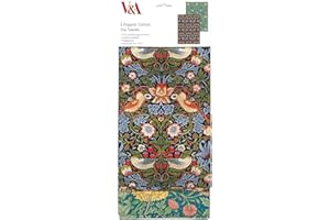 Museums & Galleries Tea Towels - Set of 2 - William Morris Designs - Organic Cotton - Stylish Home Accessory