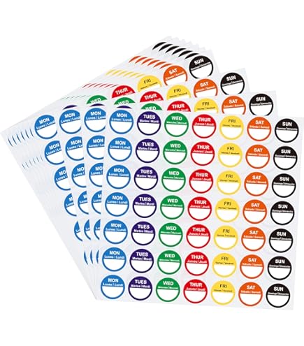 Autocollants Jours Semaine Étiquettes Adhésives Jours De La Semaine En Italien - 700 étiquettes Pour Pilulier, Régime Organisation Hebdomadaire