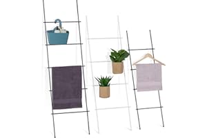 HOLZBRINK porta asciugamani appendiabiti porta asciugamani scala vintage, Monolith 170x50 cm (alt x larg), grigio, HLS-170-50-7016