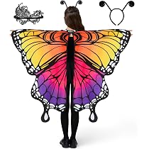 Disfraz De Mariposa Para Mujer Con Capa, Diadema De Antenas Y Máscara De Encaje – Ideal Para Halloween Y Carnaval