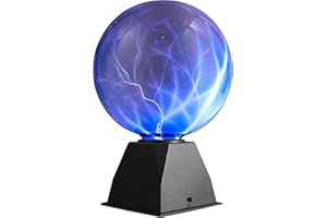 TOYS4BOYS Plasmakugel Magische Blitze 8 Zoll Plasmaball 20cm Lampe Leuchtkugel Leuchten für Kinder Dekorationen Stütze Schlafzimmer Haus und Geschenke Stimmungslichter Nachtlichter Plasma Kugel (20x28 cm)