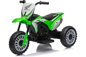 TURBO CHALLENGE - Honda - Portador Eléctrico - 119187 - Moto - Verde - Listo para Rodar - Máximo 25 kg - Plástico - Baterías Recargables - De 18 a 36 Meses