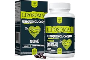 SOLAVICA Vegan Liposomal Ubiquinol CoQ10 1000 mg - High Bioavailability, Heart Health Support, Statin Users' Choice