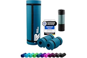 REFIT FITNESS REFIT Premium NBR Fitnessmatte Yogamatte 190 x 60 x 1,5 cm - wahlweise mit Yoga Pad 25 x 61 x 1,5 cm - Fitness Pads Knie Kniekissen - mit Tragegurt und Tragetasche - Phtalatfreie Matte