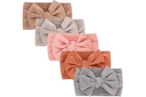 DRESHOW 5 Piezas Bebé Niña Diademas Bebé Hairband de los Bebés Recién Nacidos Diademas de Bebé Diadema Elástica Bebé Niñas Banda Para Cabeza Accesorio