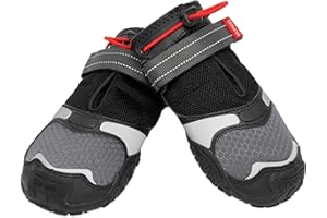 PetSafe Kurgo Blaze Cross, całoroczne buty na łapy, wodoodporne, odblaskowe, antypoślizgowe, 2 buty w zestawie, czerwono-czarne, L