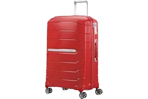 Samsonite Flux - Spinner M, Rozszerzalna walizka, 68 cm, 75/85 L, Czerwony (Red)