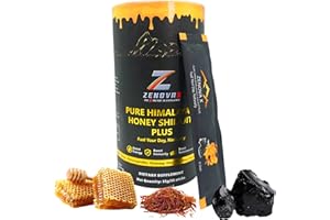 ZENOVAX THE X FACTOR IN EXCELLENCE ZENOVA X Himalayan Shilajit Honey Plus with Ashwagandha, Saffron, Ginseng | Gold Grade 100% Pure Honey and Shilajit | 15 Sticks for Energy Boost & Immune Support, 85+ Trace Minerals, 75%+ Fulvic Acid
