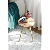 interGO Round Side Table Wooden Leg Single Zygon Coffee Table