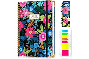 METEOROCK 2024 Planner - Weekly and Monthly Planner, 21.5 X 16 cm Diary 2024 Week to View, Jan. 2024 - Dec. 2024 Academic Diary with Bookmark, Weekly Planner Notebook for Scheduling Your Life