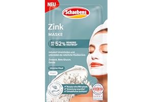 Schaebens Zink Crememaske - reduziert Unreinheiten und unterstützt die natürliche Hautbarriere mit Zinkoxid, Beta-Glucan und Gerste für unreine Haut VEGAN