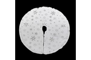 CHBOP 120CM Weihnachtsdecke Weihnachtsbaumdecke Unterlegdecke Baumdecke Christbaumständer Weihnachtsbaum Dekorationen Plüsch Weihnachtsschmuck Deko für Weihnachten weiß