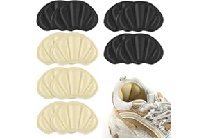 ATOYOGA 6 Paires de Protege Talon Chaussure Auto-Adhésifs pour Chaussures, Coussinet Talon, Idéals pour Réduire Frottements et Ampoules (Peau, Noir)