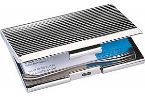 ‎SIGEL SIGEL VZ130 Visitenkarten-Etui, silber glänzend, Chrom, 21