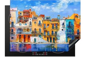 KitchenYeah© Coperchio Piano Cottura 70x52 cm Cucina Copri Fornelli Tappetino Induzione Antiscivolo Piastra Protezione Colori - Case - Pittura