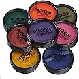 Moon Creations Pro Face & Body Makeup | Darks Set | 36g | Professional Colour Paint Cake Pots for Face Painting | Face Paint For Kids, Adults, Fancy Dress, Festivals, Halloween