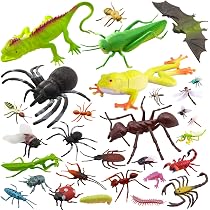 TYXHXTF Set De 65 Figuras De Insectos Y Animales Realistas – Juguete Educativo Para Niños Y Fiestas Temáticas