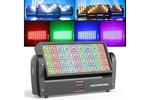 FIERYZEAL Strobe Beam Bühnenlicht, 220W LED Wallwasher Bar Effektstrahler Bühnenbeleuchtung Moving Head für Disco Party DJ Outdoor, 1 Stück
