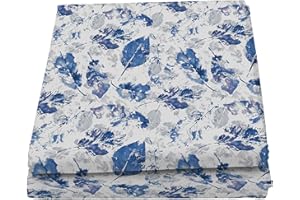 Italian Bed Linen Fantasy Foglie Telo Copritutto Stampato 2 Posti, Microfibra