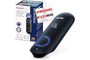 ‎BEURER Beurer BR 90 Insektenstichheiler, Mückenstich Hitzestift zur Behandlung von Insektenstichen- und bissen, elektronischer Stichheiler ohne chemische Stoffe, zuschaltbares Licht zur Anwendung im Dunkeln