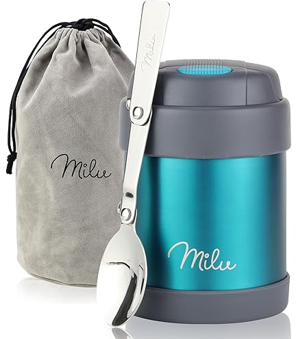 Milu Tazza Per Il Muesli 400ml I Tazza Con Cucchiaio I Acciaio Inossidabile Impermeabile E Isolato I Cup To Go Yogurt Porridge (Rosa