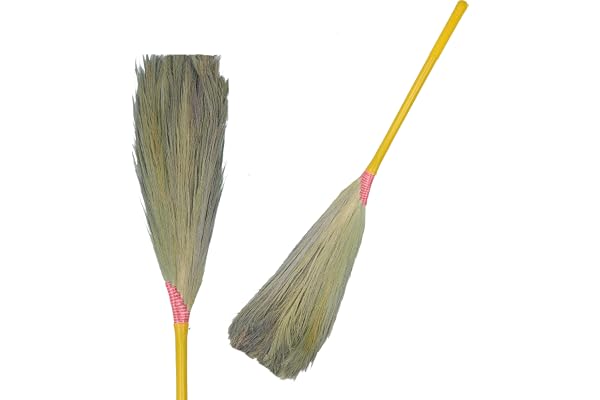 UMD 6 Finger Dustfree Natural Grass Broom, No backpain Broom, Jadoo Marne wala, jaduu dusting Sweeping Floor Cleaning Pack of 1