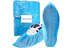BEST QUALITY PIMPAM FACTORY 100% GUARANTEED PimPam Factory Patucos Desechables - Calzas Desechables Pies - Pack 100 - Cubrezapatos Desechables Azul Antideslizantes para Adulto de PP - Impermeable para Enfermería, Hostelería, Fábricas
