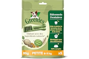 Greenies Original Petite – Friandises à mâcher pour petit chien – 30 sticks pour une bonne hygiène bucco-dentaire – 6 sachets de 85g